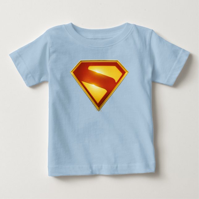 Superman Guld S Sköld Briljans T Shirt (Framsida)