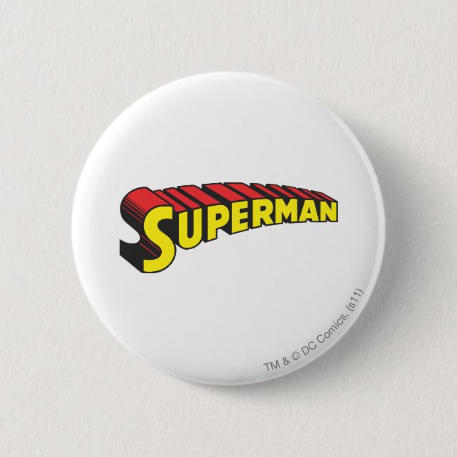 Superman | Gult Red Brev Logotyp Knapp (Framsida)