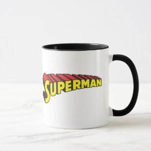 Superman Gult Red Brev Logotyp Mugg