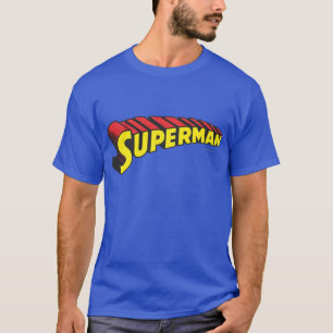 Superman   Gult Red Brev Logotyp T Shirt