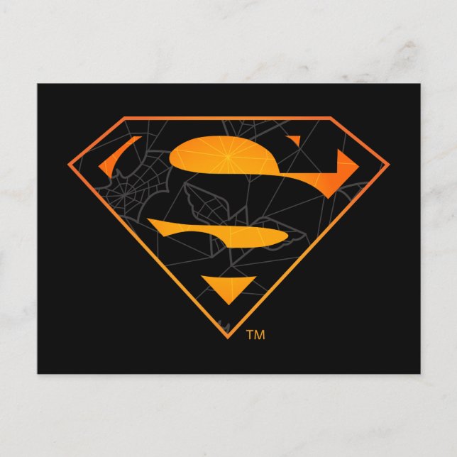 Superman | Halloween-inspirerad Logotyp Vykort (Framsida)