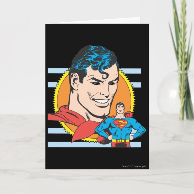 Superman Head Shot Kort (Framsida)