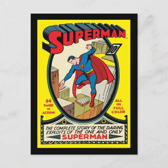 Superman (hela artikeln) vykort (Framsida)