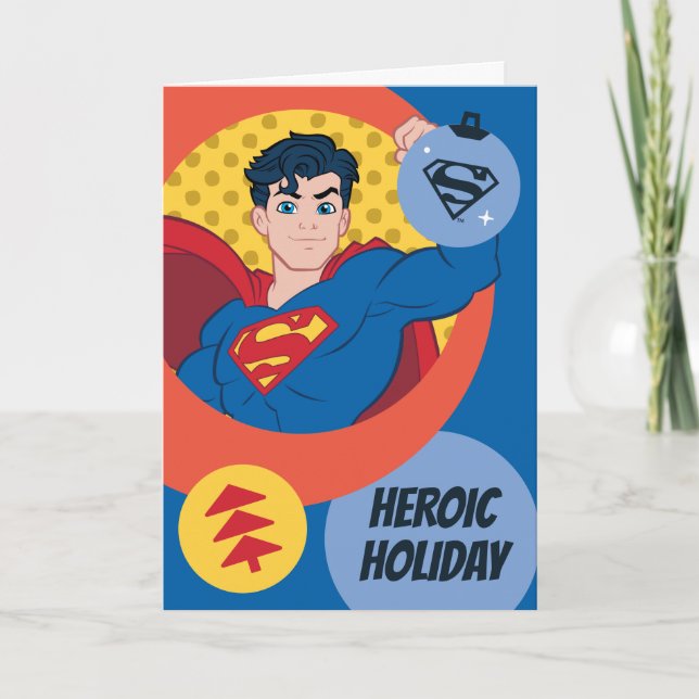 Superman Helgdag Bauble Helgkort (Framsida)