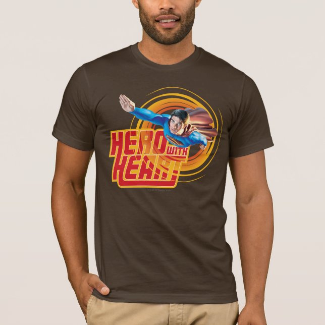 Superman Hero med hjärta Tee Shirt (Framsida)