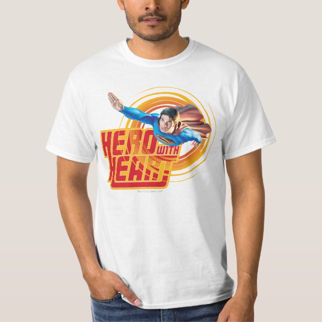 Superman Hero med hjärta Tee Shirt (Framsida)