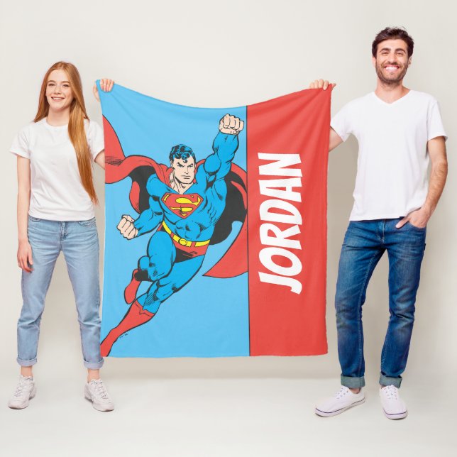 Superman Höger Fist Razed Fleecefilt (På plats)