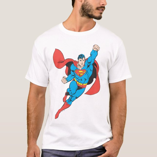 Superman Höger Fist Razed T-shirt (Framsida)
