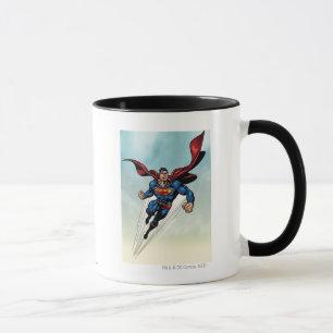 Superman hoppar uppåt mugg