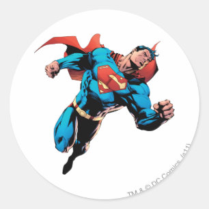 Superman i kostym runt klistermärke