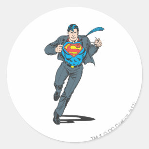 Superman in Business Garb Runt Klistermärke