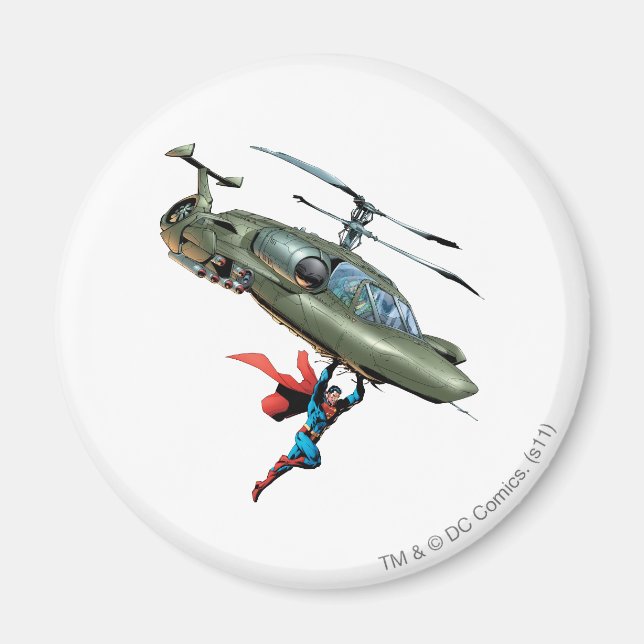 Superman innehar helikopter magnet (Framsidan)