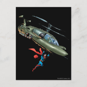 Superman innehar helikopter vykort