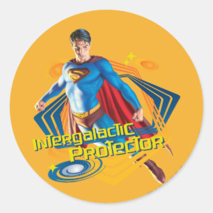 Superman Intergalactic Protector Runt Klistermärke