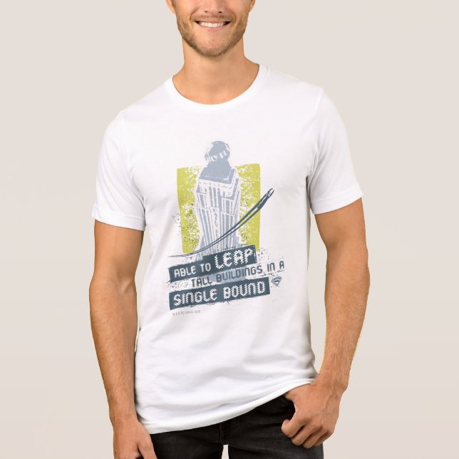 Superman kan leda Tall Byggnad Tee Shirt (Framsida)