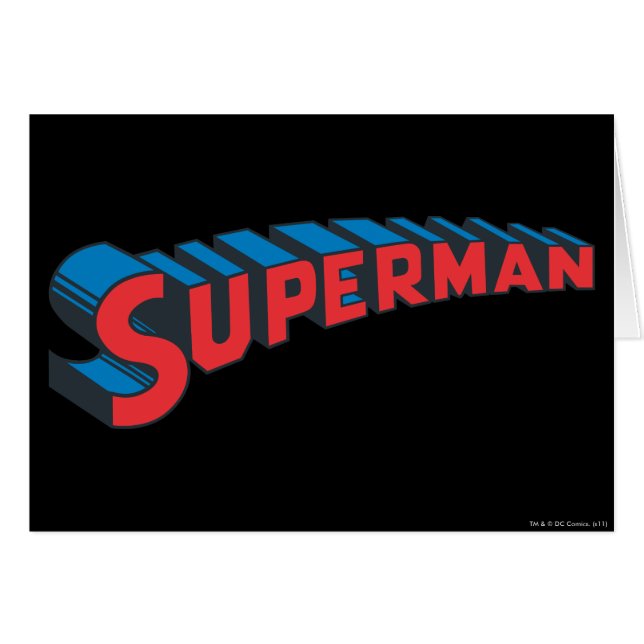 Superman | Klassisk Logotyp Hälsningskort (Framsidan Horizontal)