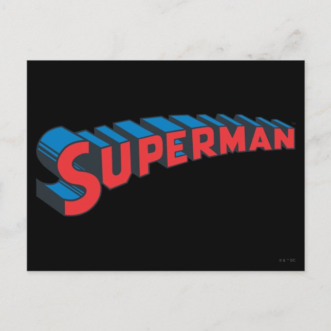 Superman | Klassisk Logotyp Vykort (Framsida)