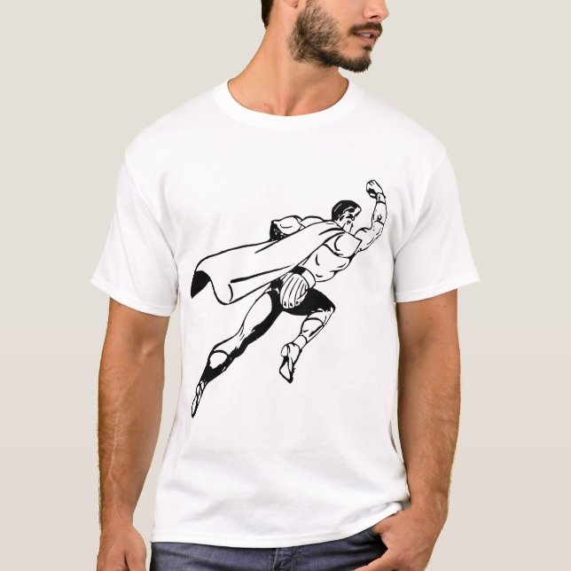 Superman – Klassisk svart & vit T Shirt (Framsida)