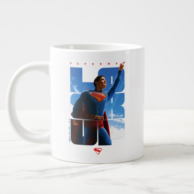 Superman Kolla upp Pose Jumbo Mugg (Vänster)