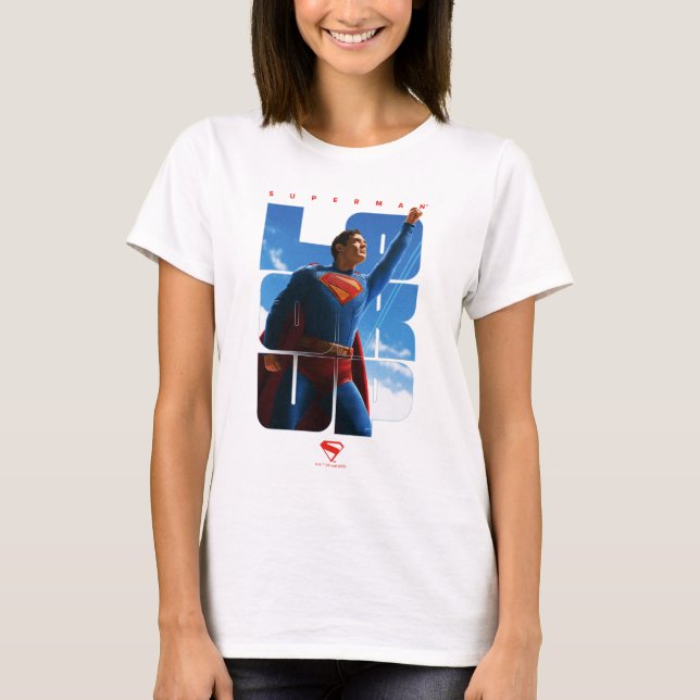 Superman Kolla upp Pose T Shirt (Framsida)
