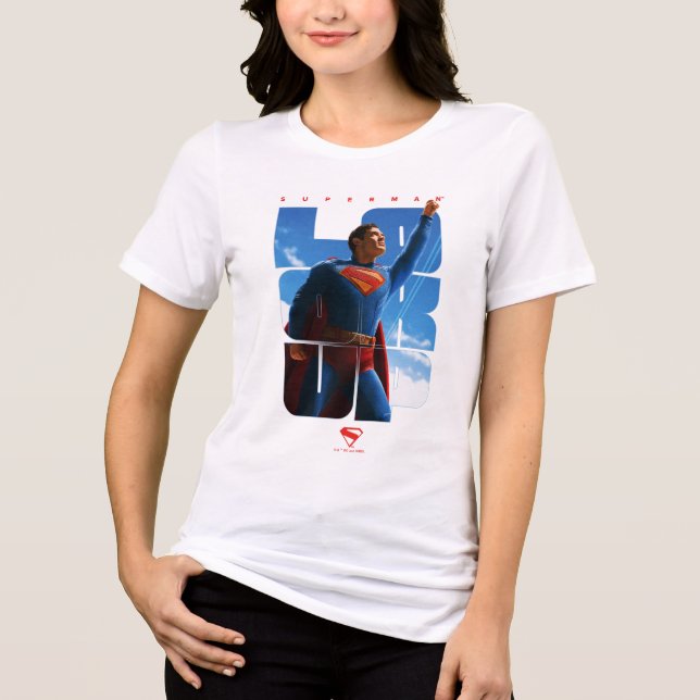 Superman Kolla upp Pose T Shirt (Framsida)