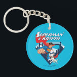 Superman & Krypto Soar<br><div class="desc">Få redo för dubbla av hjältarna med den här åtgärdspappade designen med Superman och hans toppen valp, Krypto! Den här dynamiska duon sprider sig från den klassiska S-sköldsbakgrunden med Metropolis-skylinen bakom sig. Superman leder med sin ikoniska röda och blå kostym, medan Krypto glatt flyger vid sin sida, öron flaxar och...</div>