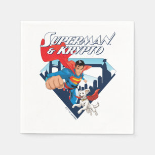 Superman & Krypto Soar Pappersservett