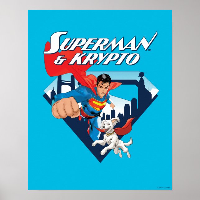 Superman & Krypto Soar Poster (Framsidan)