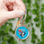 Superman & Krypto Soar Rund Silverfärgad Nyckelring<br><div class="desc">Få redo för dubbla av hjältarna med den här åtgärdspappade designen med Superman och hans toppen valp, Krypto! Den här dynamiska duon sprider sig från den klassiska S-sköldsbakgrunden med Metropolis-skylinen bakom sig. Superman leder med sin ikoniska röda och blå kostym, medan Krypto glatt flyger vid sin sida, öron flaxar och...</div>
