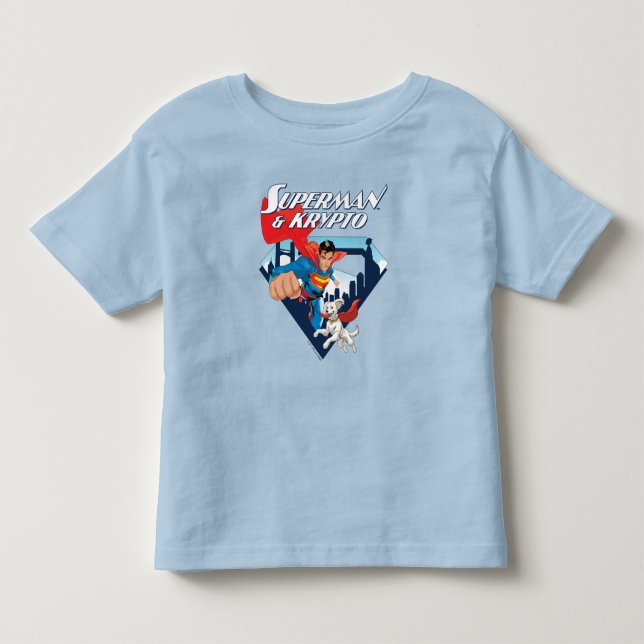 Superman & Krypto Soar T Shirt (Framsida)