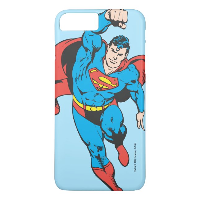 Superman Lämnat Fist Razed Case-Mate iPhone Skal (Baksida)