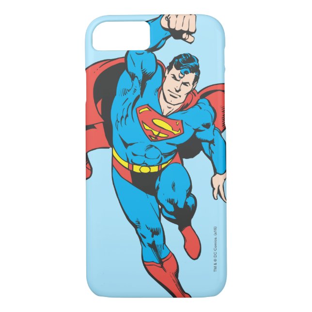 Superman Lämnat Fist Razed Case-Mate iPhone Skal (Baksida)