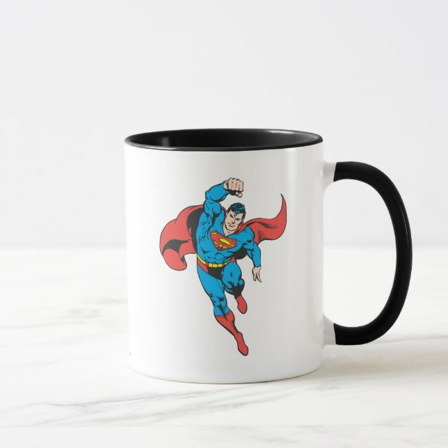 Superman Lämnat Fist Razed Mugg (Höger)