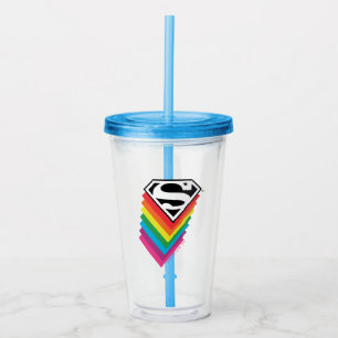 Superman Layed Rainbow Logotyp Take Away Mugg