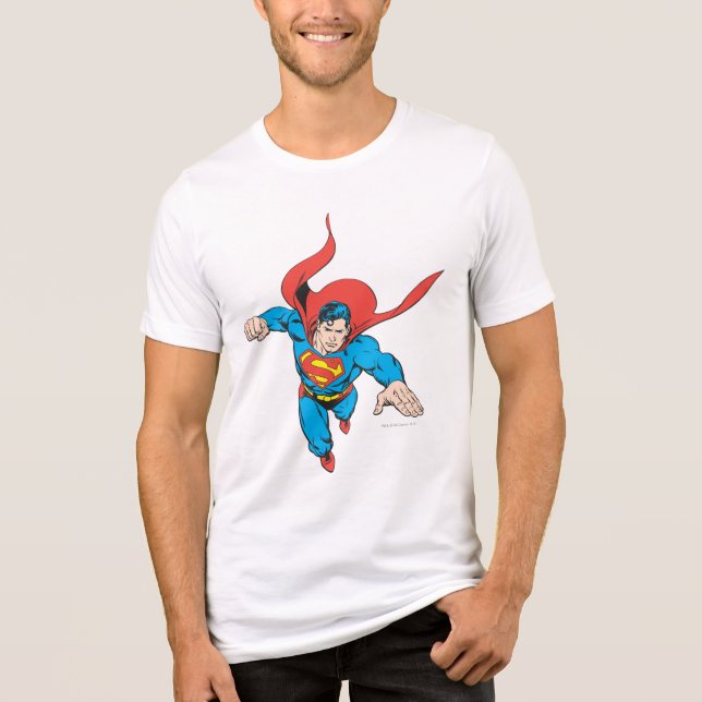 Superman Leaps Forward T Shirt (Framsida)