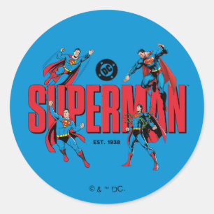 Superman Legends Forever Grafik Runt Klistermärke