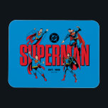 Superman Legends Forever Graphic Magnet<br><div class="desc">Legends are Forever with this iconic Superman graphic celebrating the different eras of our favorite Man of Steel! Grab this on a fun graphic tee,  wall art,  or many more customizable Zazzle products perfect for gifting or treating yourself!</div>