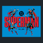 Superman Legends Forever Graphic Poster<br><div class="desc">Legends are Forever with this iconic Superman graphic celebrating the different eras of our favorite Man of Steel! Grab this on a fun graphic tee,  wall art,  or many more customizable Zazzle products perfect for gifting or treating yourself!</div>