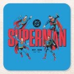 Superman Legends Forever Graphic Underlägg Papper Kvadrat<br><div class="desc">Legends are Forever with this iconic Superman graphic celebrating the different eras of our favorite Man of Steel! Grab this on a fun graphic tee,  wall art,  or many more customizable Zazzle products perfect for gifting or treating yourself!</div>