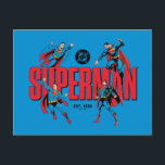 Superman Legends Forever Graphic Vykort<br><div class="desc">Legends are Forever with this iconic Superman graphic celebrating the different eras of our favorite Man of Steel! Grab this on a fun graphic tee,  wall art,  or many more customizable Zazzle products perfect for gifting or treating yourself!</div>