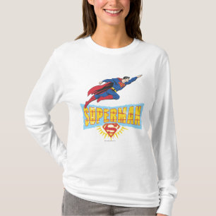 Superman Logotyp och flygning Tee Shirt