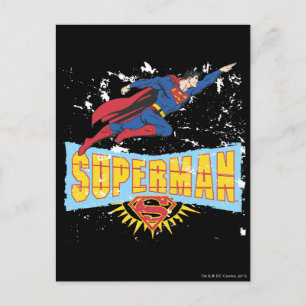 Superman Logotyp och flygning Vykort