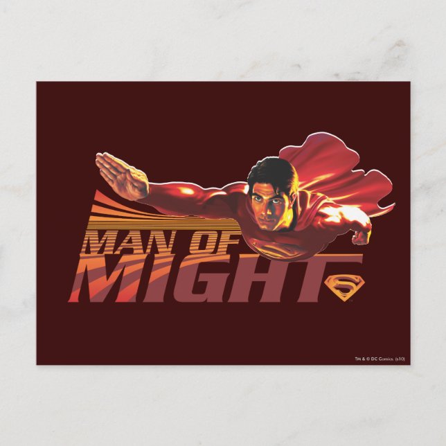Superman Man of Might Vykort (Framsida)