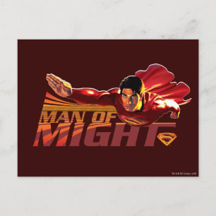 Superman Man of Might Vykort