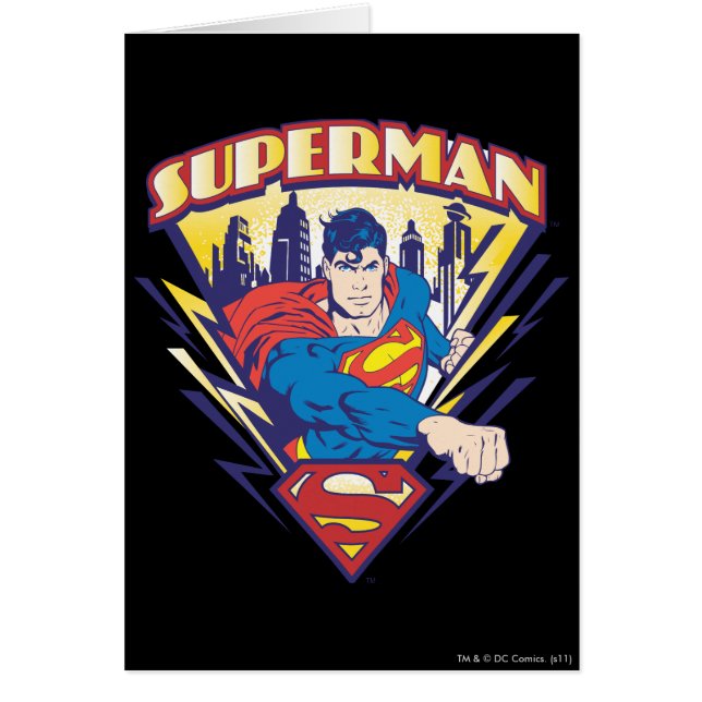 Superman med el hälsningskort (Framsidan)