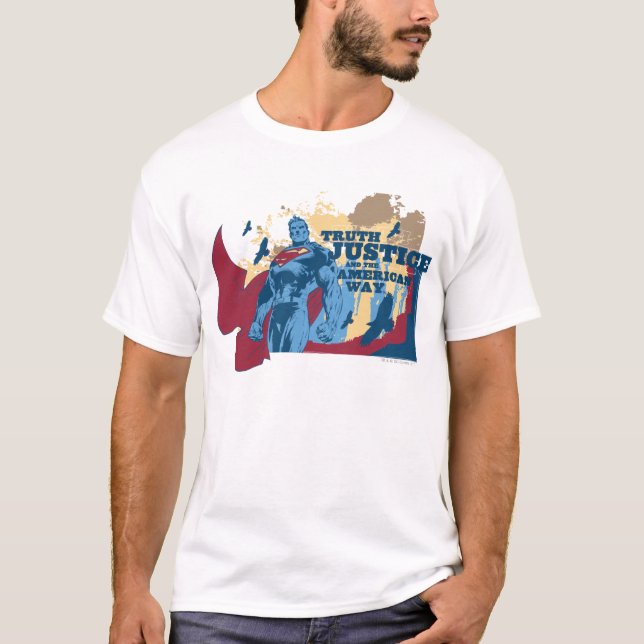 Superman med fåglar t-shirt (Framsida)