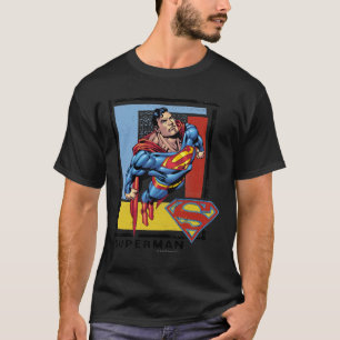 Superman med färgad bakgrund t shirt
