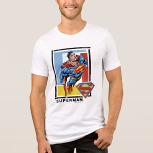 Superman med färgad bakgrund tee shirt