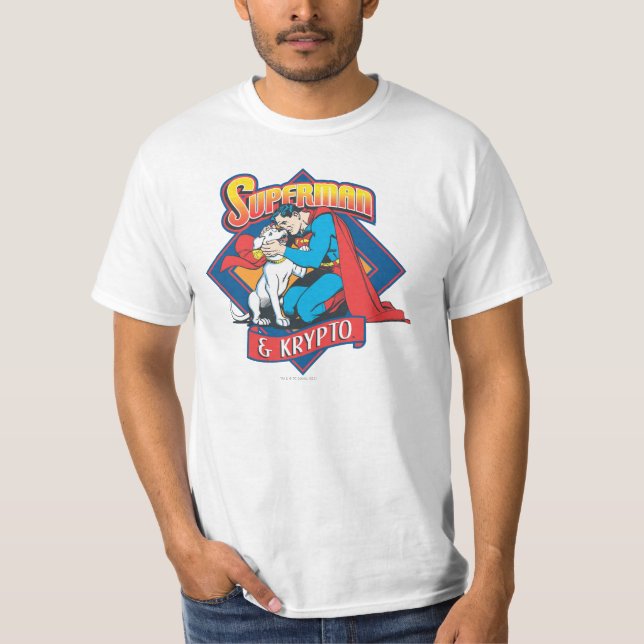 Superman med Krypto T-shirt (Framsida)