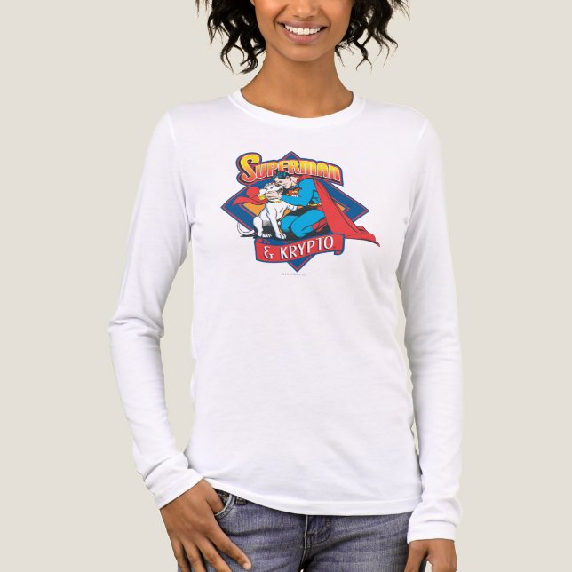 Superman med Krypto Tee Shirt (Framsida)